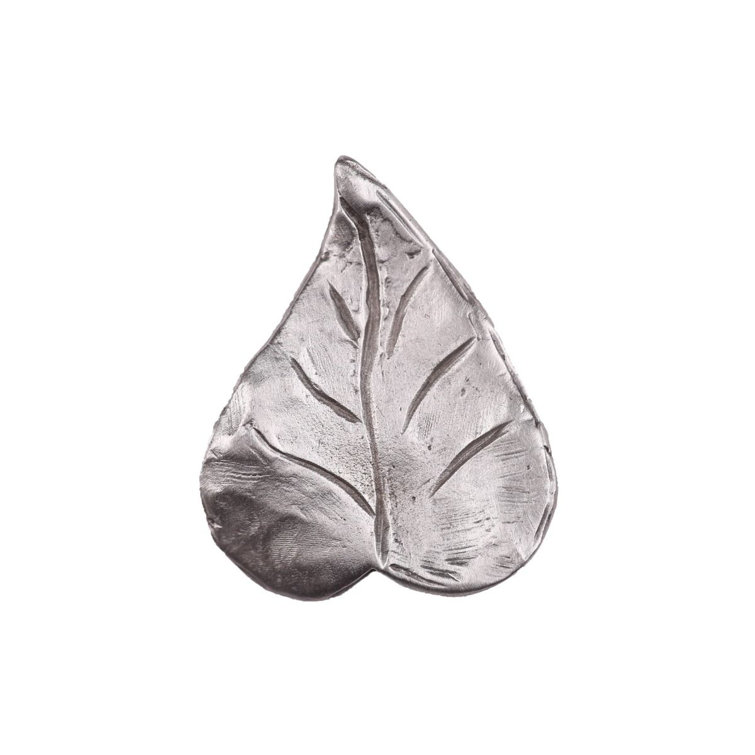 Antique Pewter Leaf Novelty Cabinet Knob