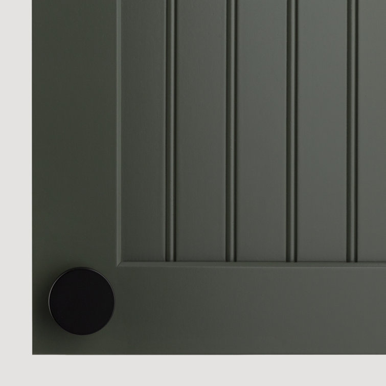 Matte Black Round Modern Cabinet Knob with Mounting Hardware