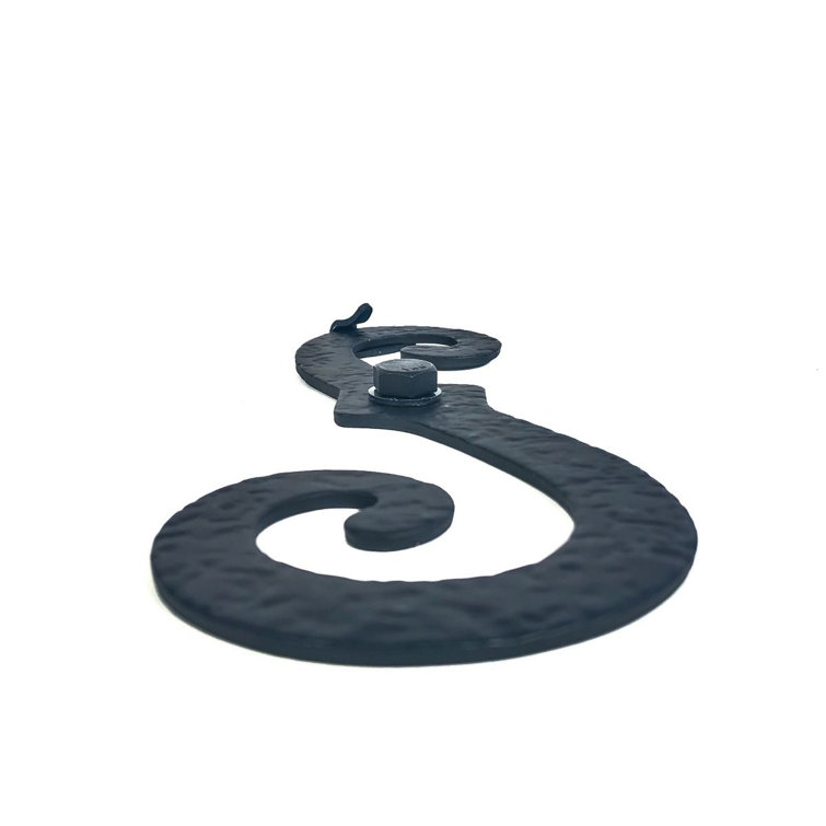 Black Metal S-Shaped Shutter Holdback Pair