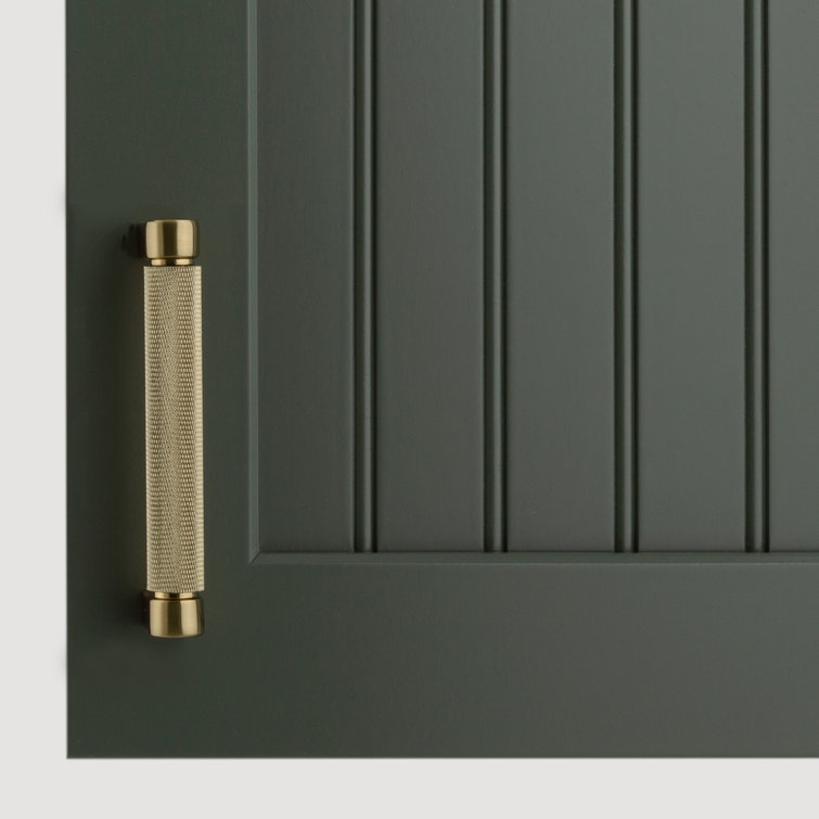 Kent Knurled 12" Satin Brass Cylindrical Bar Pull