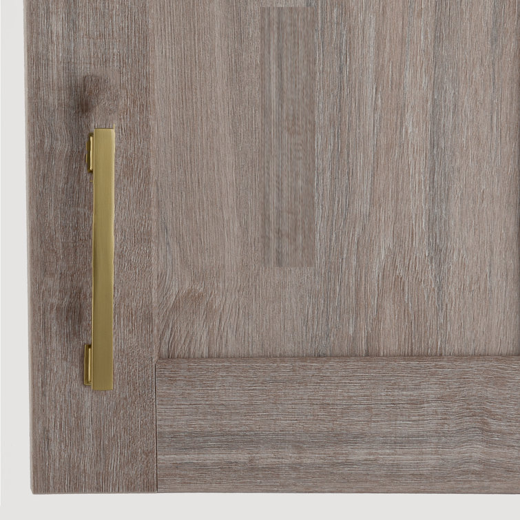 High Desert Satin Brass Rectangular Bar Pull with Mounting Hardware