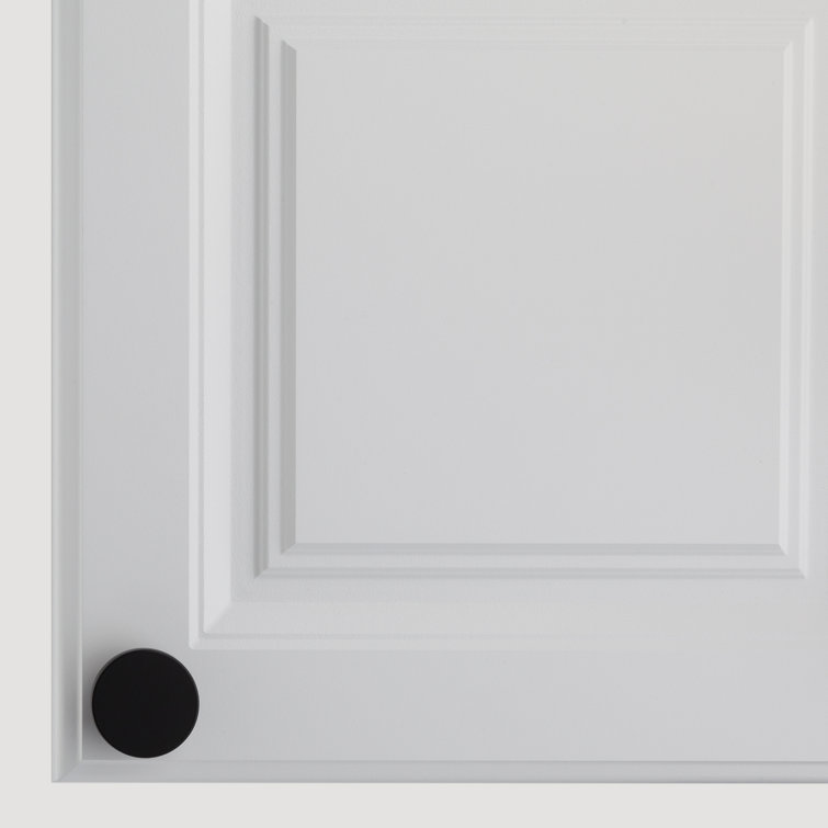 Matte Black Round Modern Cabinet Knob with Mounting Hardware