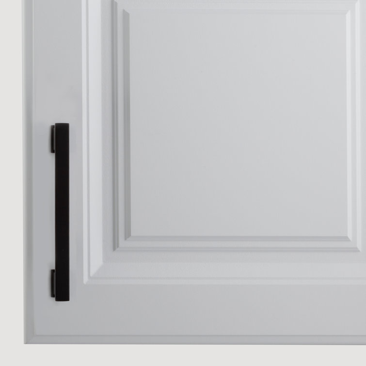 High Desert Matte Black Rectangular Bar Pull with Mounting Hardware