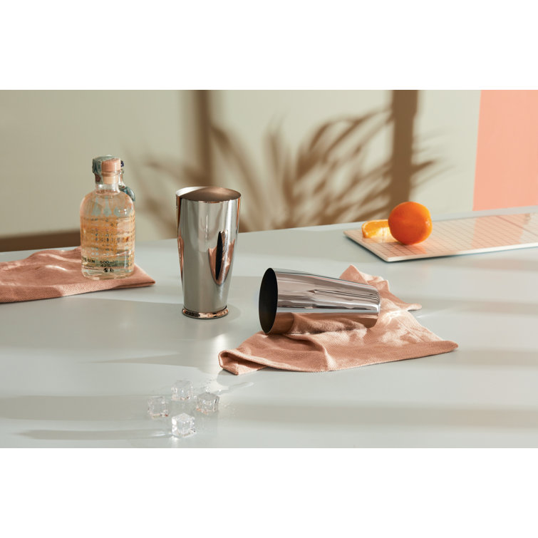 Alessi Silver Stainless Steel Boston Cocktail Shaker Set
