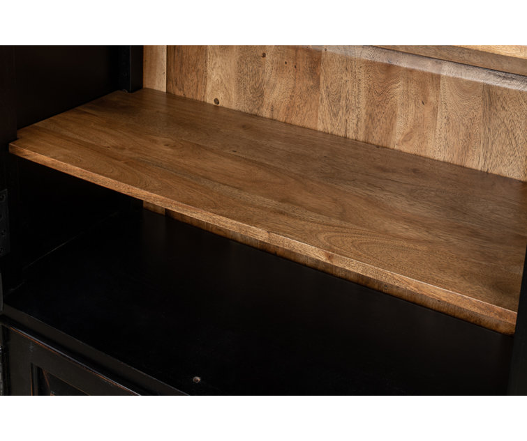Ebony Black Adjustable Wood Traditional Bookcase