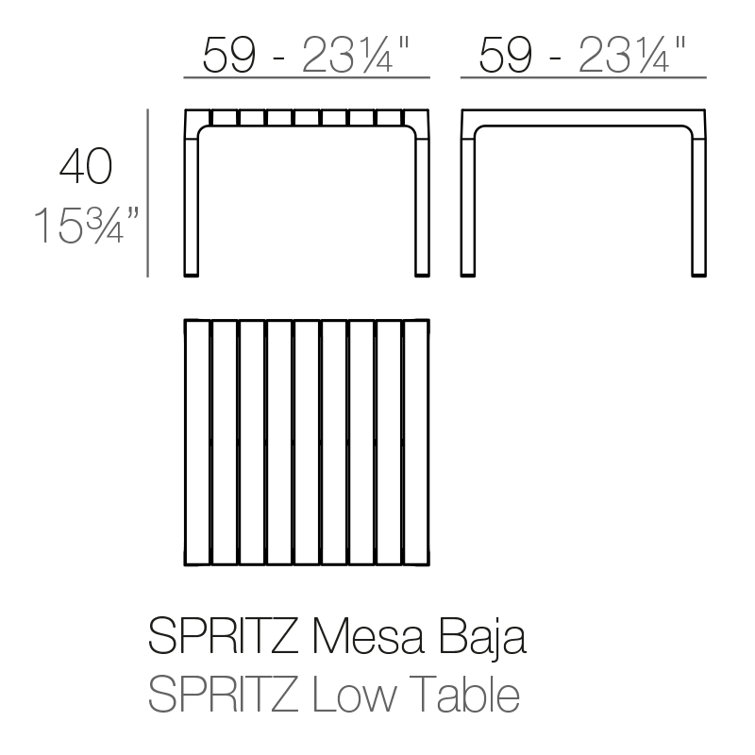 Spritz Ecru 23'' Wide Square Polypropylene Coffee Table