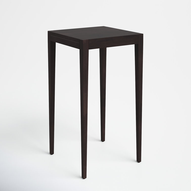 Classic Acacia Wood Rectangular End Table with Tapered Legs