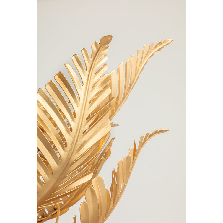 Gold Leaf Glass 8-Light Indoor/Outdoor Pendant Chandelier