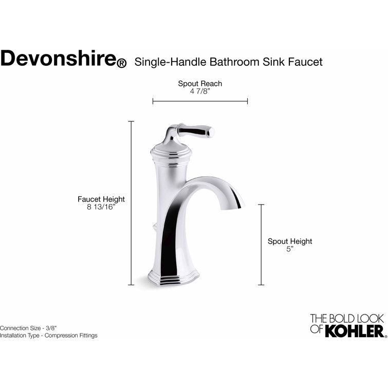 Devonshire Polished Chrome Single-Handle Bathroom Faucet