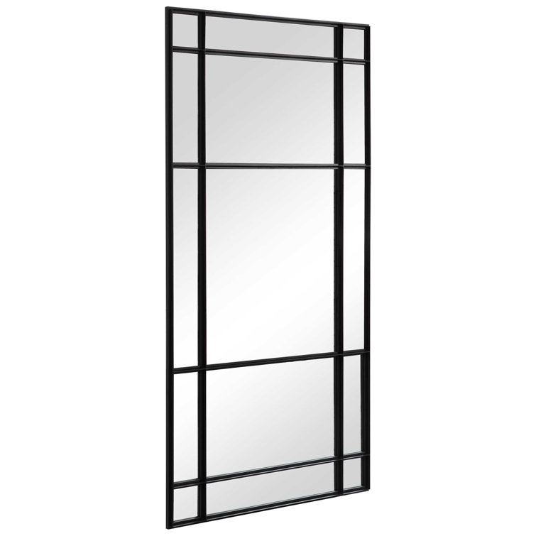 Oversized Black Iron Full Length Rectangular Mirror