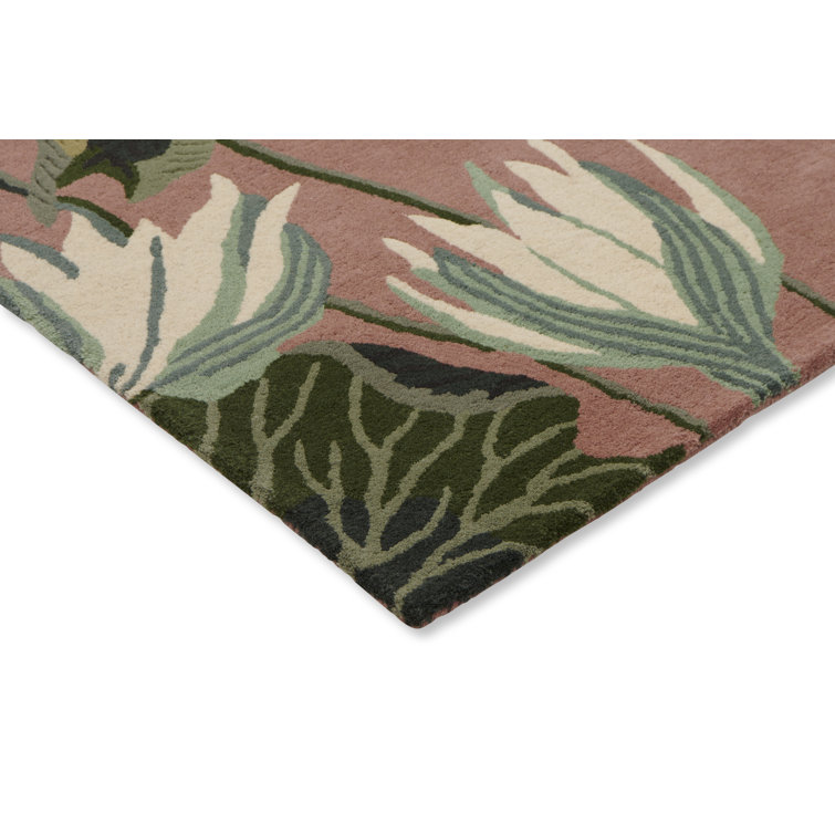 Handmade Ivory Wool Tufted Non-slip Rectangular Rug