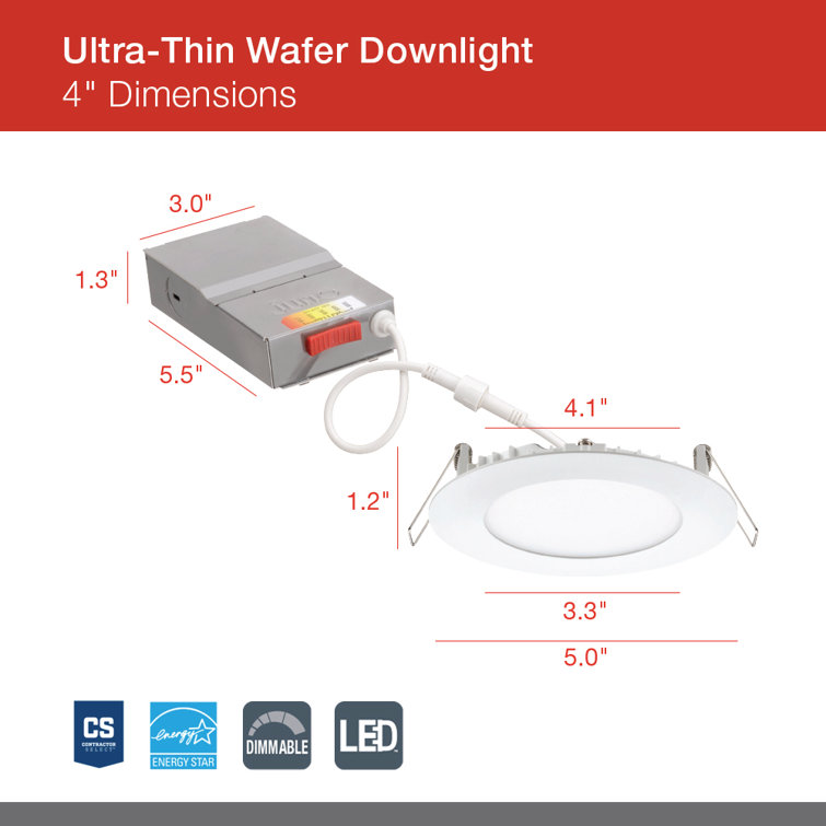4'' Matte Black Aluminum LED Recessed Lighting Kit