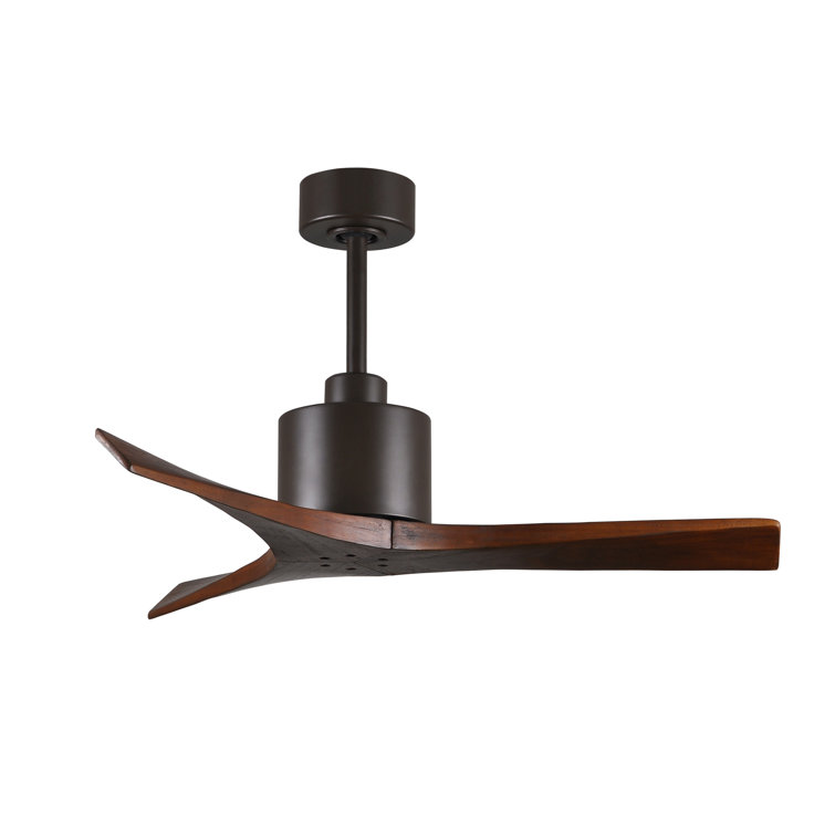 Mollywood 42'' Textured Bronze Ceiling Fan with Matte Black Blades