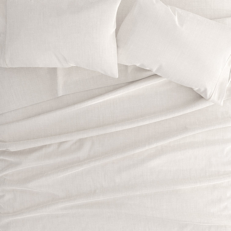Full Natural Bamboo Linen Blend 4-Piece Sheet Set