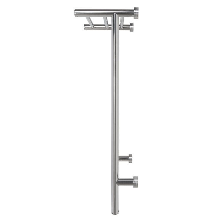 Summit Polished Stainless Steel Wall-Mounted Towel Warmer with Heated Shelf