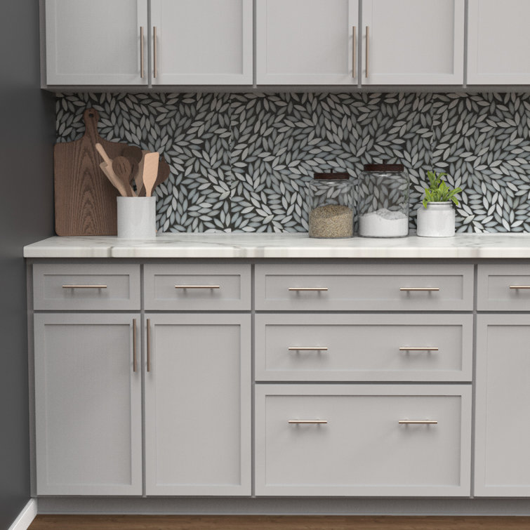 Satin Nickel Modern Bar Pulls with Mounting Hardware