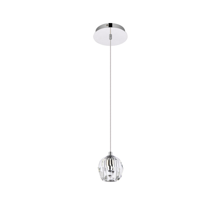 Eren Chrome and Crystal LED Pendant Light