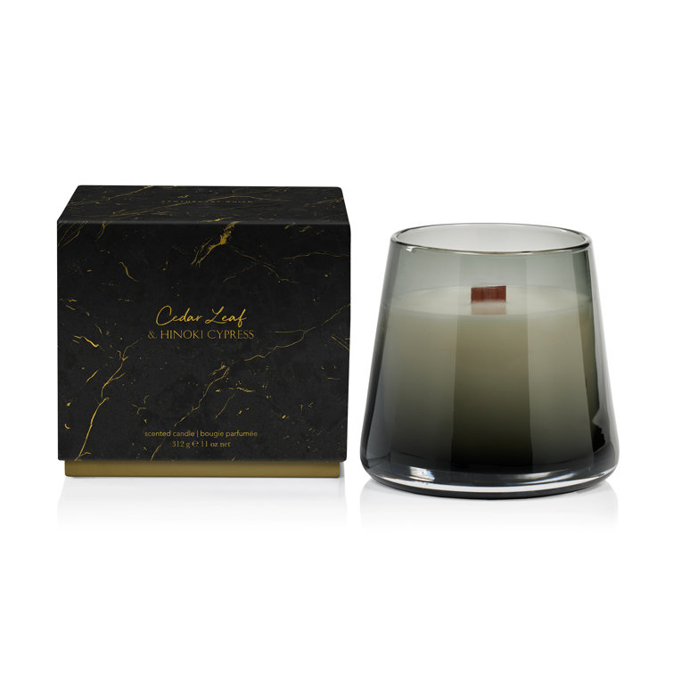 Gray Cedar Leaf and Hinoki Cypress Scented Jar Candle