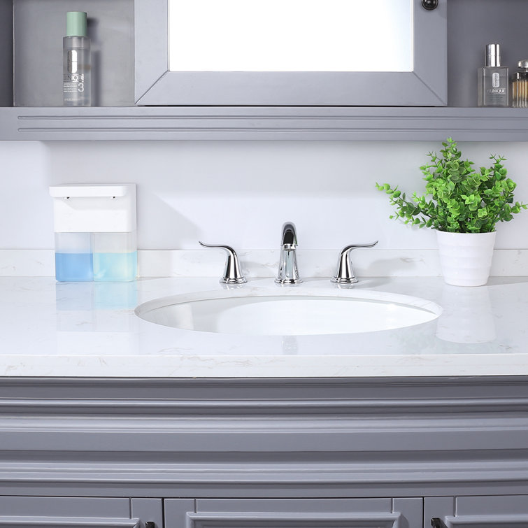 Chrome Widespread 2-Handle Bathroom Faucet with Drain Assembly