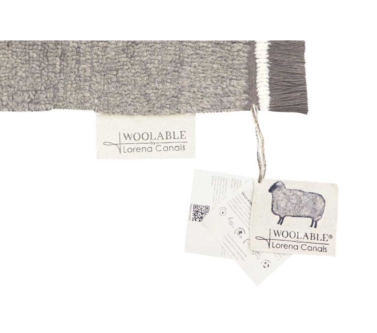 Steppe Sheep Grey Hand-Tufted Wool Rectangular Rug 2'7" x 4'7"