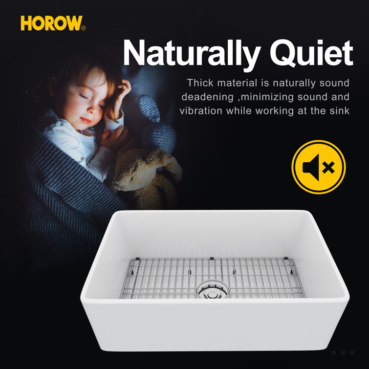 Hadley 30" White Fireclay Farmhouse Kitchen Sink