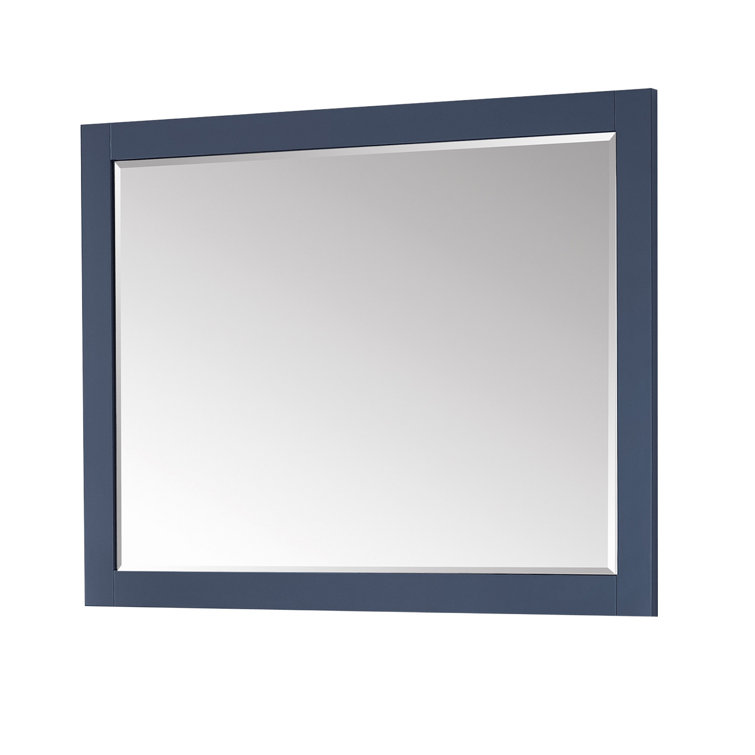 Ivy 48" Rectangular Dark Wood Bathroom Wall Mirror