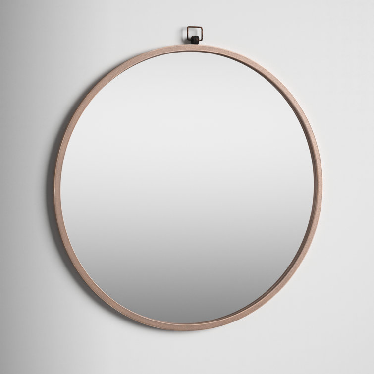 Vintage Glamour 36" Antiqued Bronze Round Wall Mirror