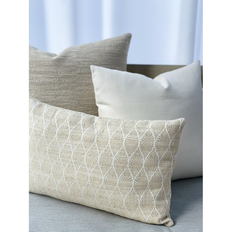 Anaya White Dralon Acrylic Indoor/Outdoor Pillow