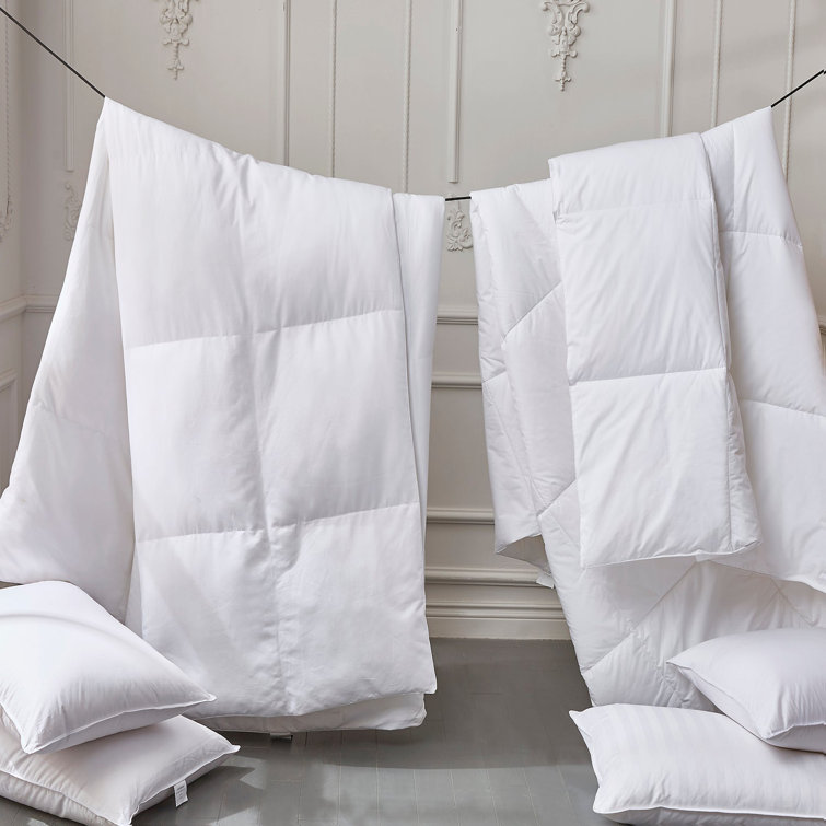 Full/Queen White Cotton Sateen Down Comforter
