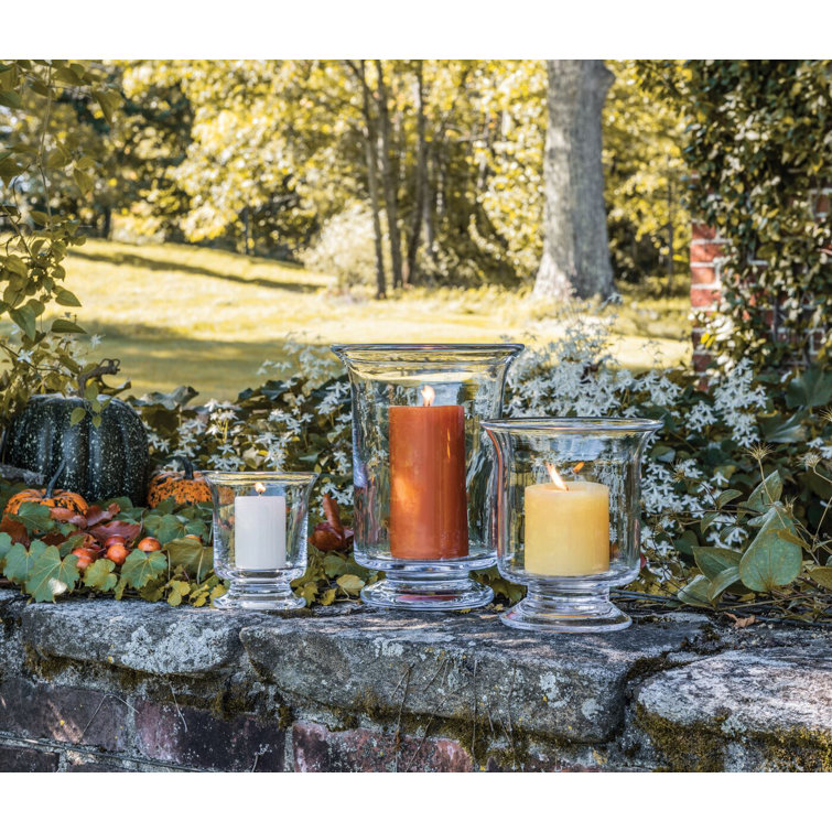 Medium Clear Glass Hurricane Candle Holder