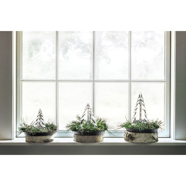 6 Inch Clear Glass Evergreen Tree Figurine