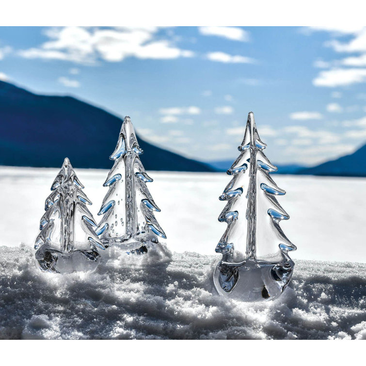 6 Inch Clear Glass Evergreen Tree Figurine