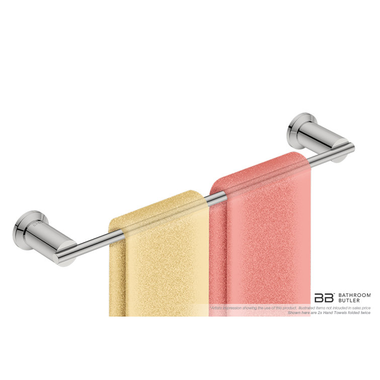 17.75'' Polished Stainless Steel Wall Mounted Towel Bar