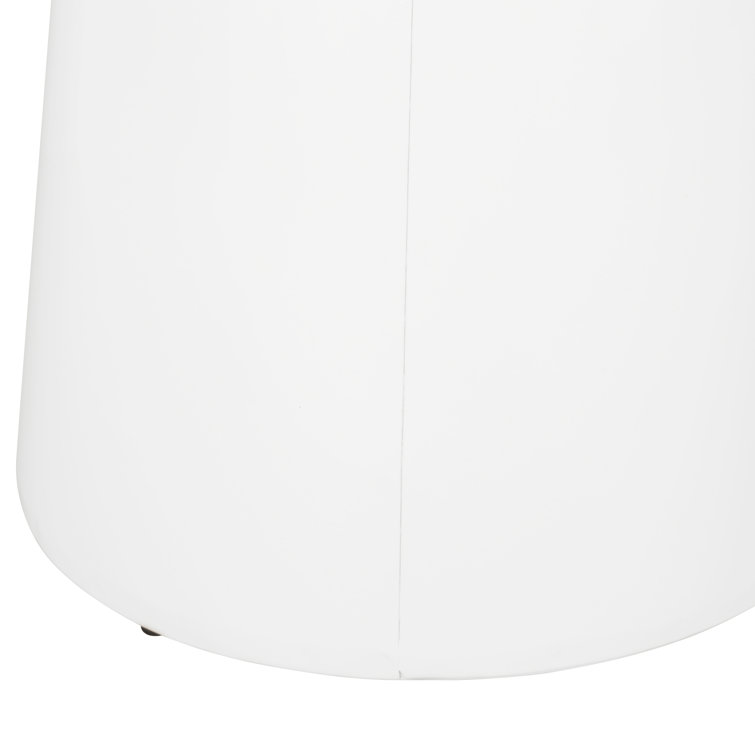 Atira 15'' White Metal Round Outdoor Side Table