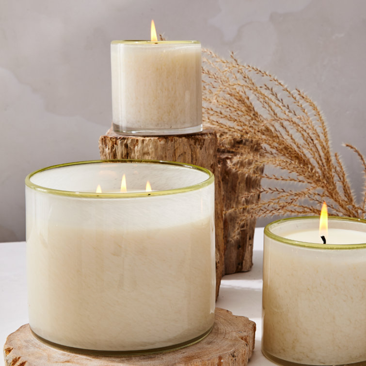 Amber Jar 30 oz Woody Scented Soy Candle with 3 Wicks