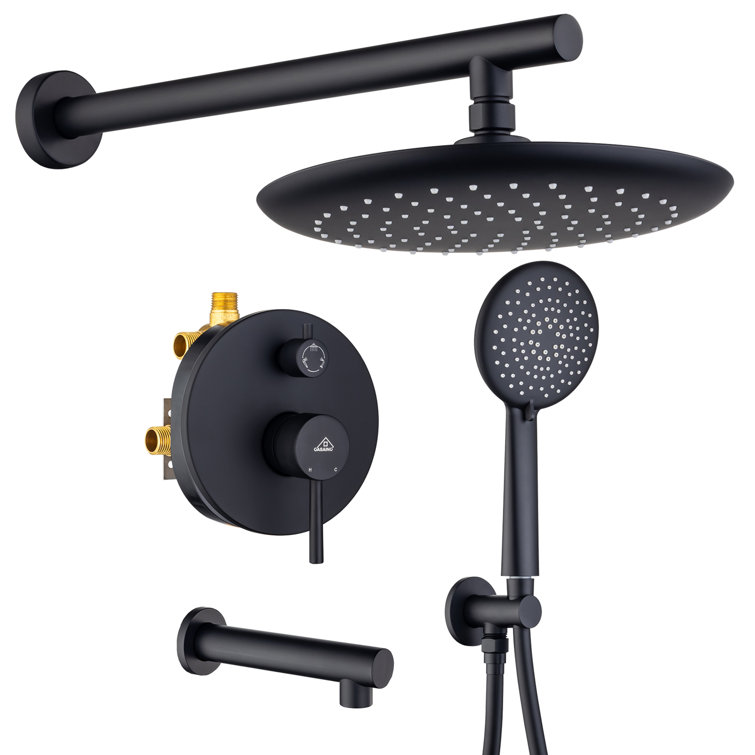 Matte Black Multi-Function Wall Mounted Shower System