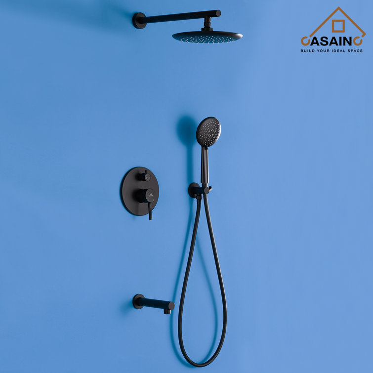 Matte Black Multi-Function Wall Mounted Shower System