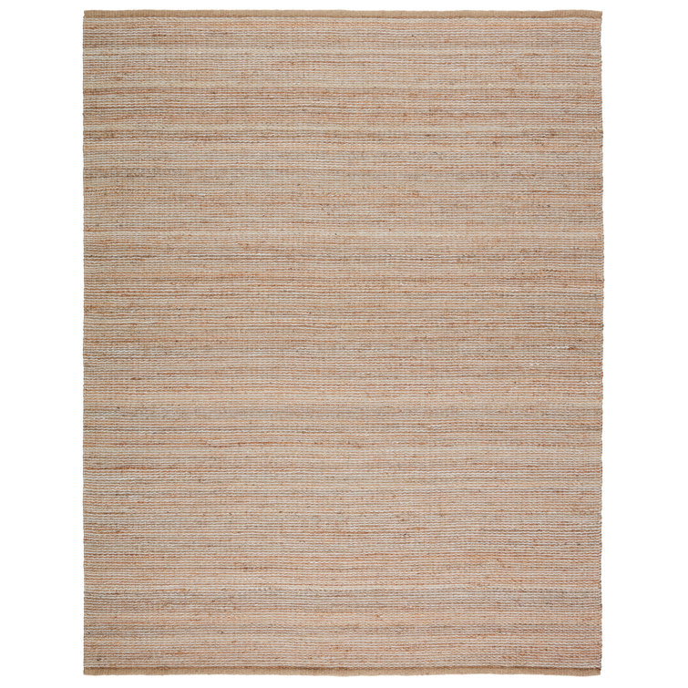 Ivory Stripe Handwoven Wool-Blend 10' x 14' Area Rug