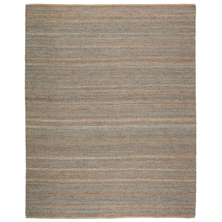 Harman Natural Gray Stripe 5' x 8' Handwoven Wool Blend Area Rug