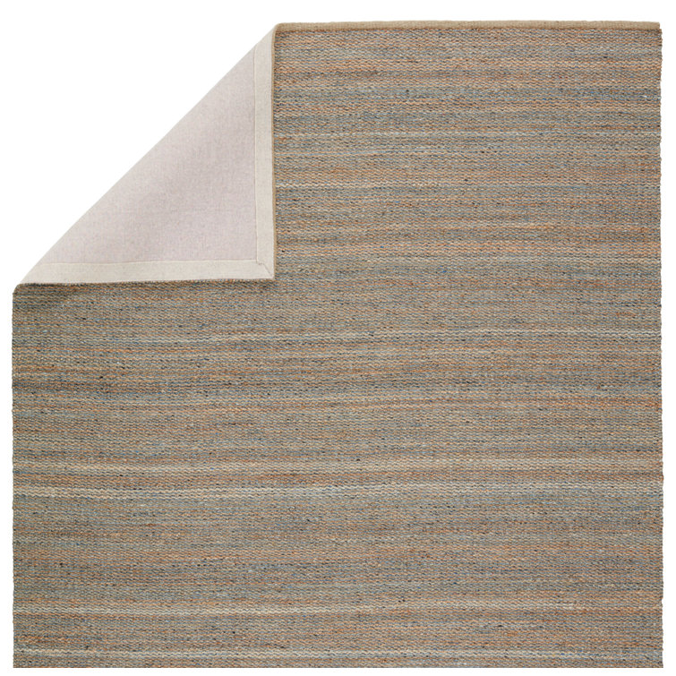 Harman Natural Gray Stripe 5' x 8' Handwoven Wool Blend Area Rug