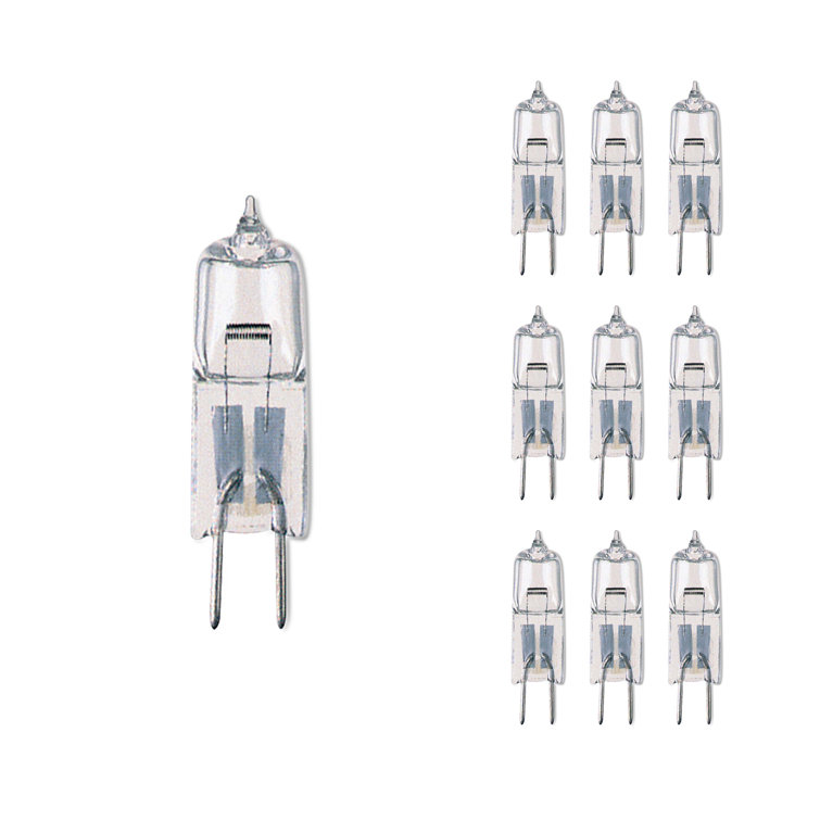 Clear Dimmable 10W Bi-Pin Halogen Bulb Pack