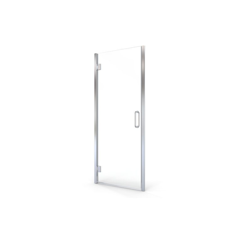 Coppia 34.56" Chrome Clear Glass Hinged Shower Door