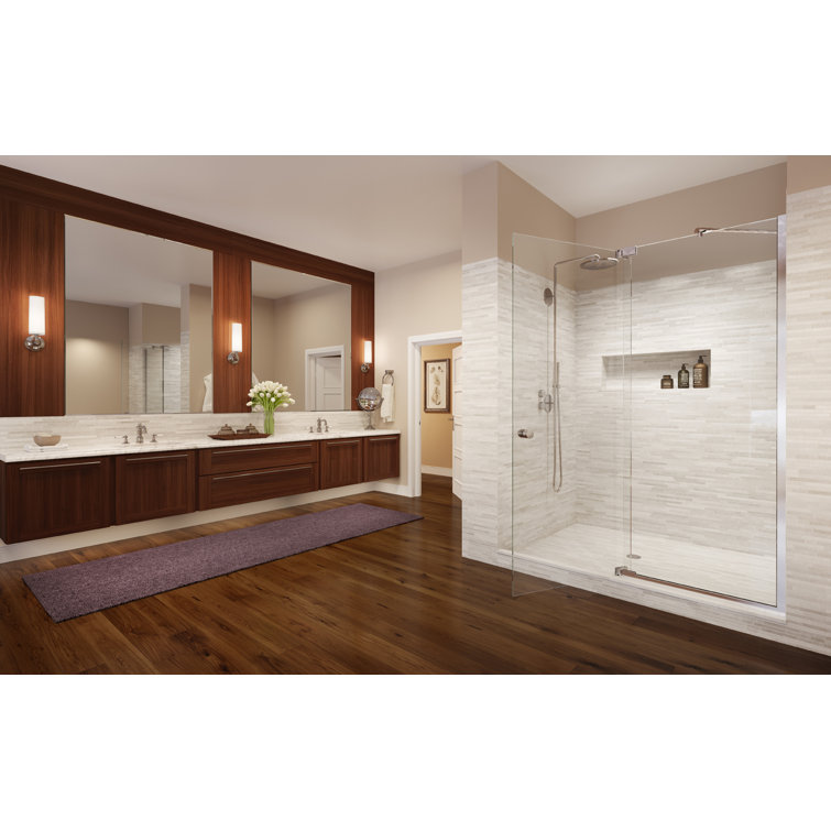 Cantour 54" Oil Rubbed Bronze Frameless Pivot Shower Door