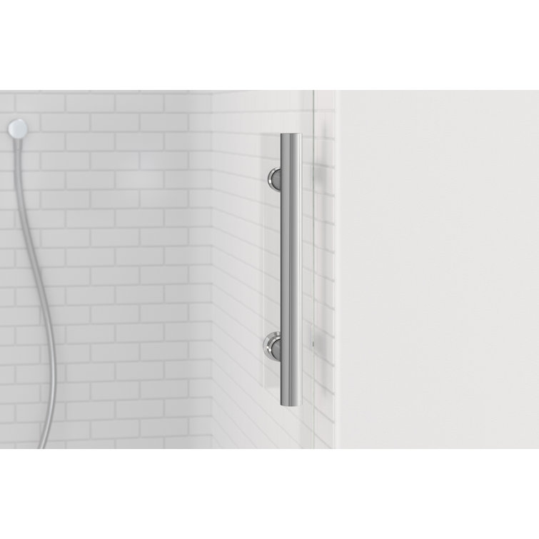 Vinesse 59" x 76" Frameless Chrome Sliding Shower Door
