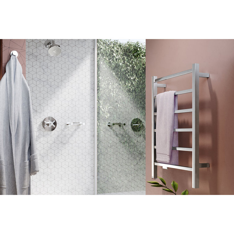 Polished Stainless Steel 21.6'' 6-Bar Towel Rack