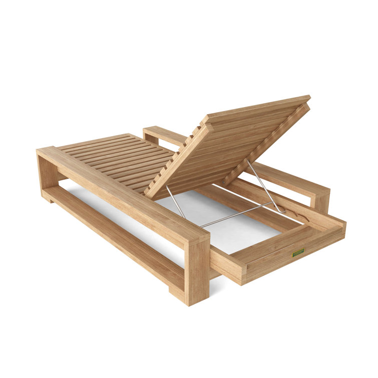 Capistrano 79'' Natural Teak Outdoor Chaise Lounge