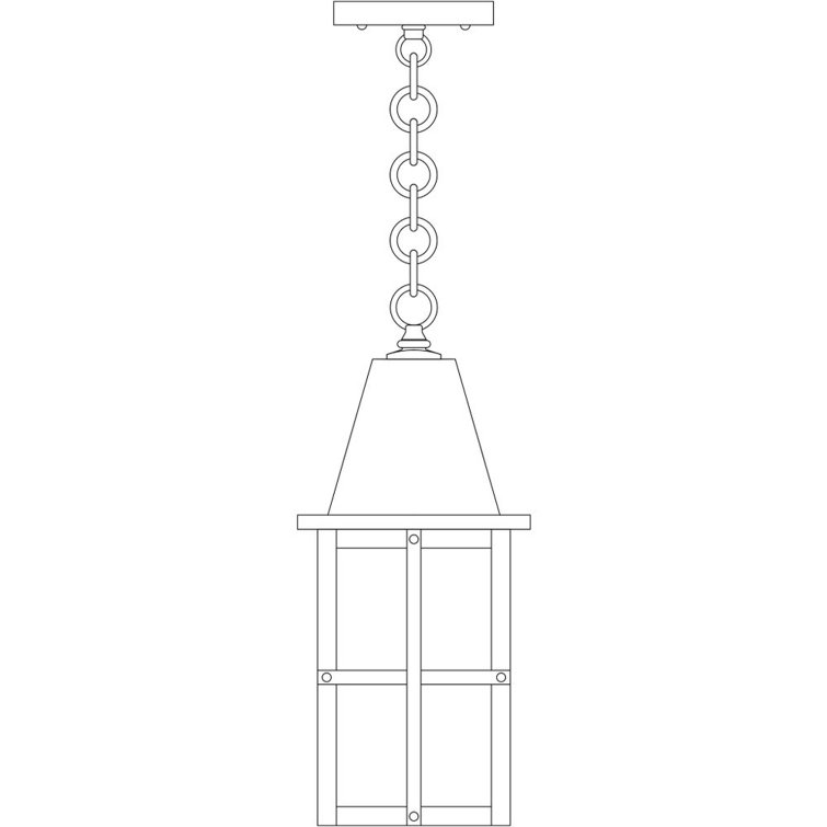 Hartford Black Copper Glass Outdoor Hanging Lantern