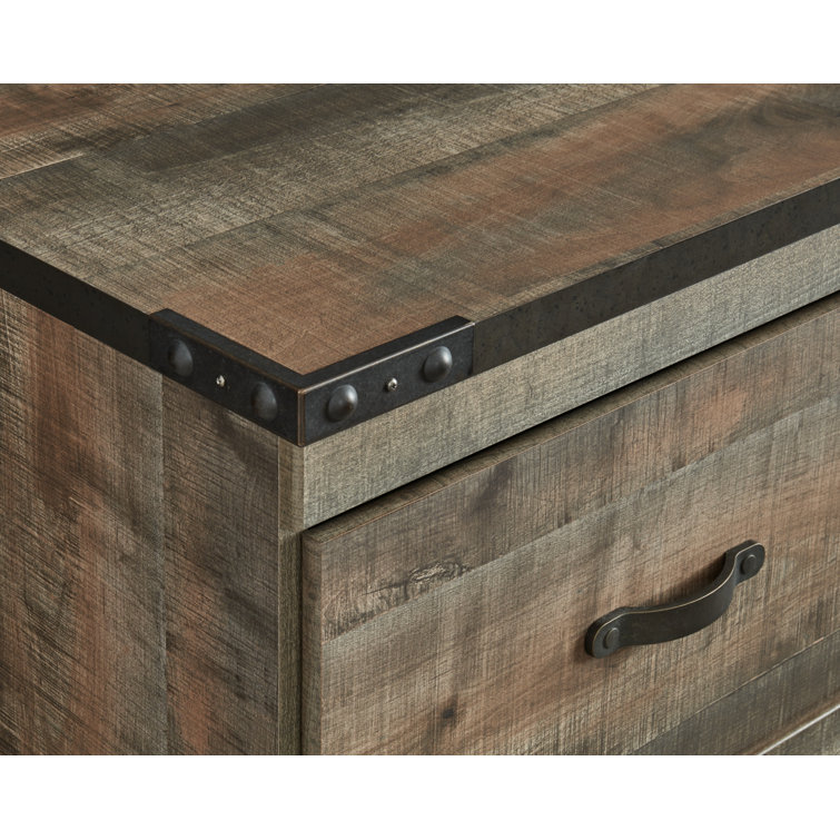 Rustic Brown 3-Piece Entertainment Center with Electric Fireplace