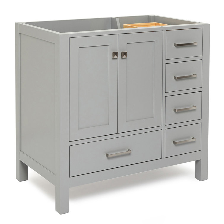 Cambridge 36" Gray Solid Wood Freestanding Vanity Cabinet