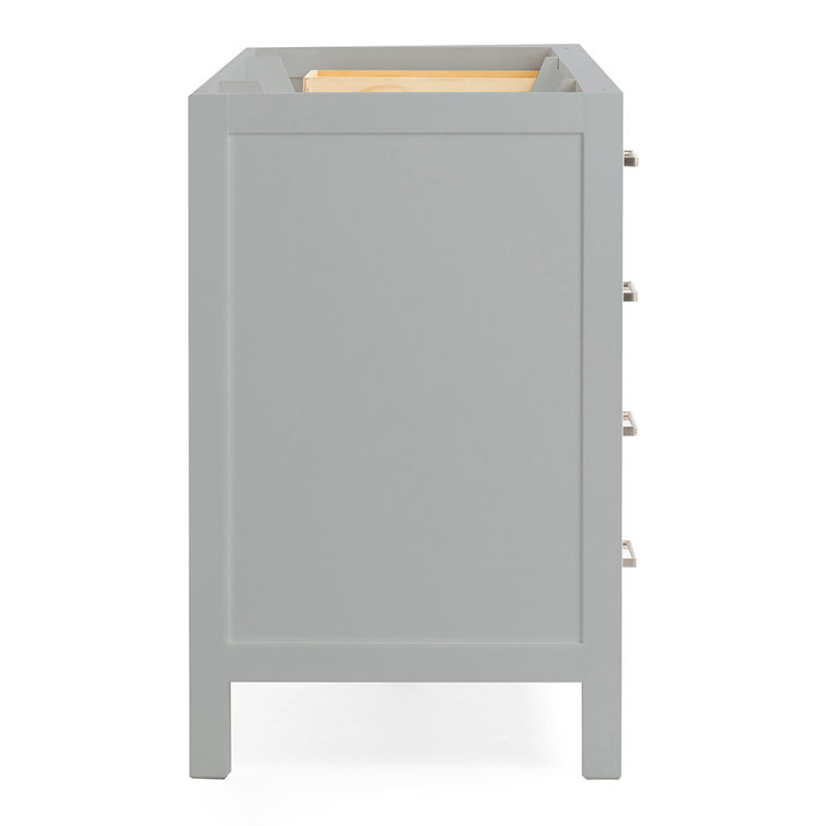 Cambridge 54" Grey Solid Wood Freestanding Bathroom Vanity